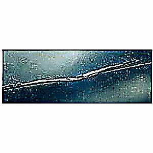 Long crack on windshield
