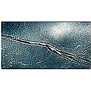 Stress crack on windshield